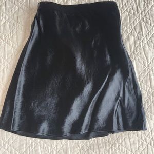 Aritzia black silk mini skirt